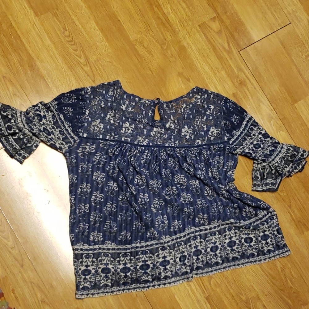 Lucky Brand boho babydoll top sz medium - Picture 4 of 5